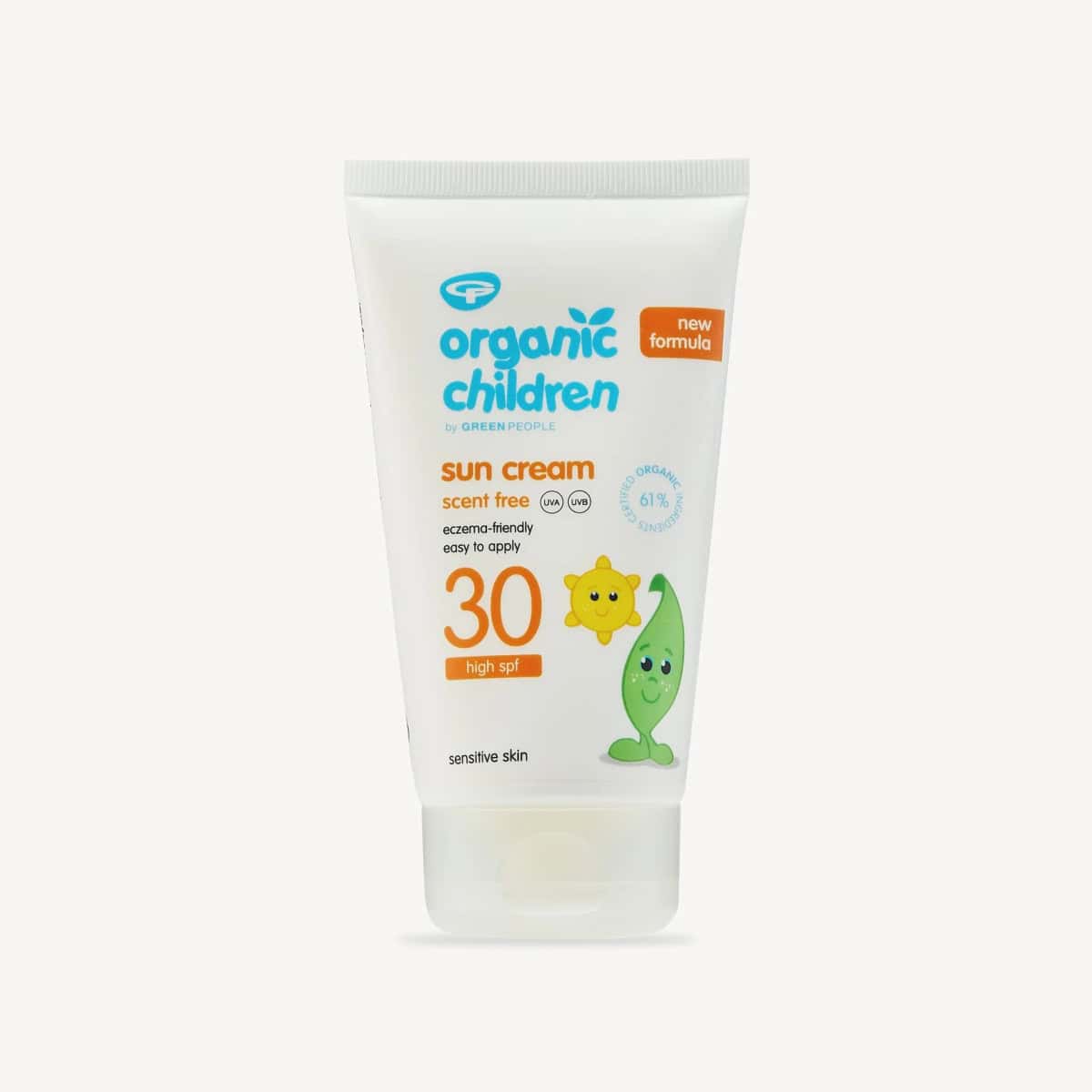 Tube of Green People's organic sunscreen for kids.